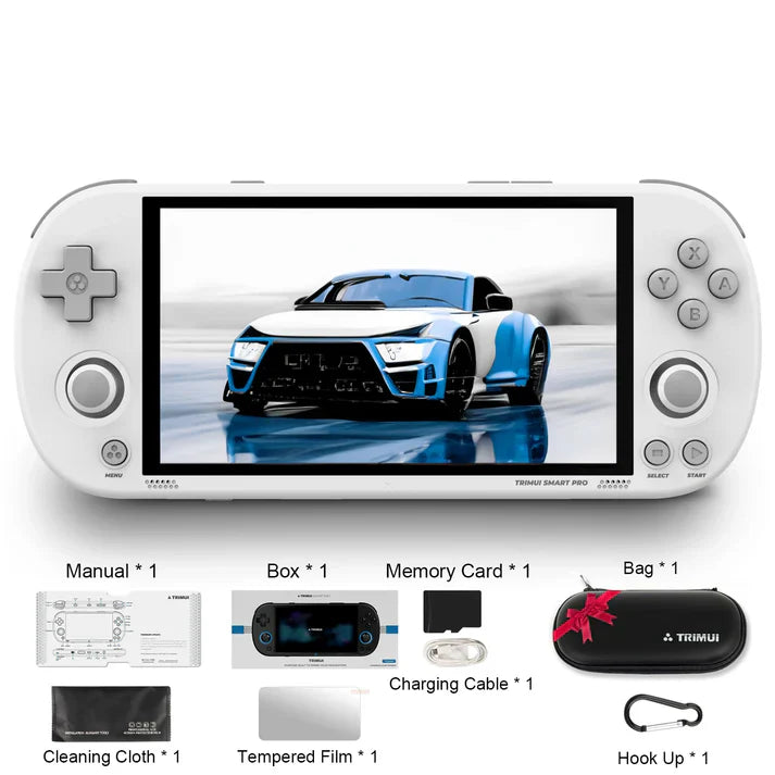 Trimui Smart Pro Retro Handheld Game Console – 4.96″ IPS Screen, 5000 mAh Battery & 30,000+ Preloaded Classics for Portable Gaming